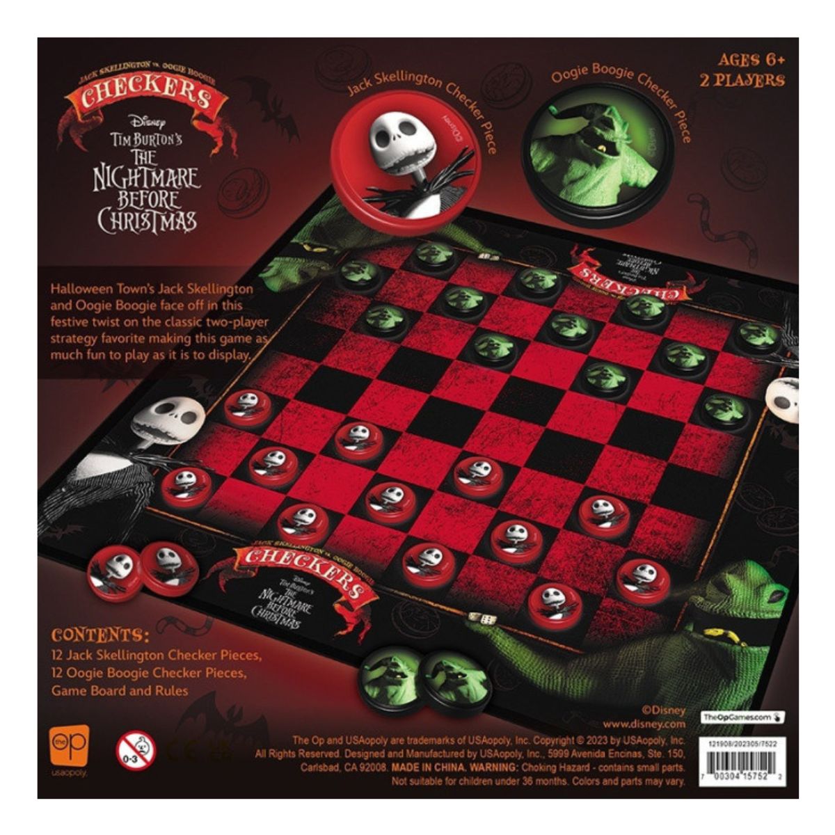 Checkers: Disney Tim Burton The Nightmare Before Christmas