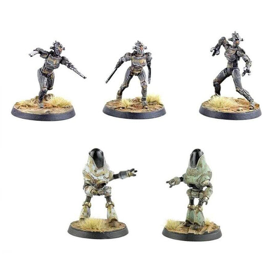 Fallout Wasteland Warfare Assaultrons and Protectrons Miniatures