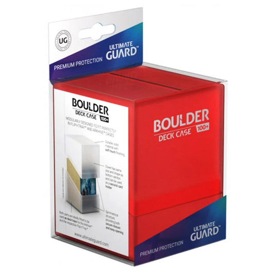 Ultimate Guard Boulder Deck Case 100+ Standard Size Ruby Deck Box