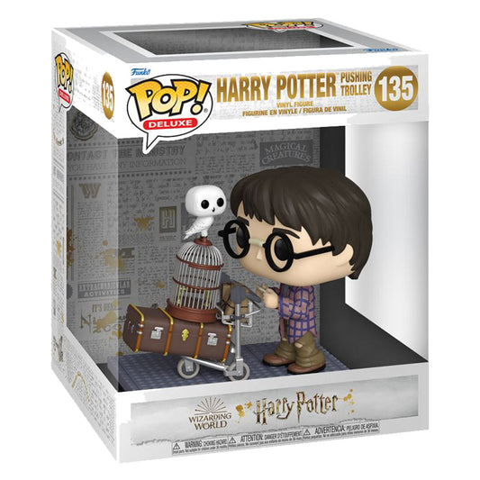 Harry Potter Harry Pushing Trolley 20th Anniversary Pop Vinyl Deluxe
