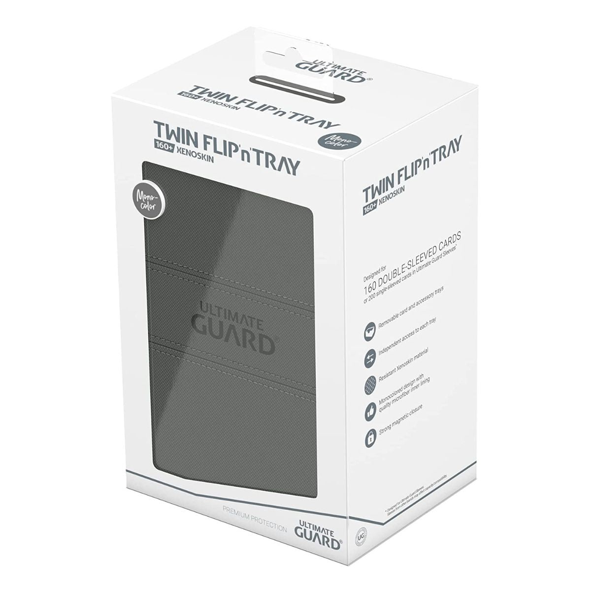 Ultimate Guard Flip n Tray 160+ XenoSkin Monocolor Grey Deck Box