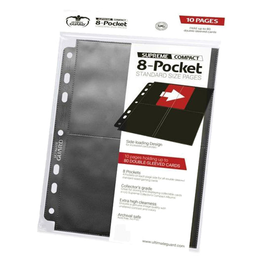 Ultimate Guard 8-Pocket Standard Size Pages Black 10ct