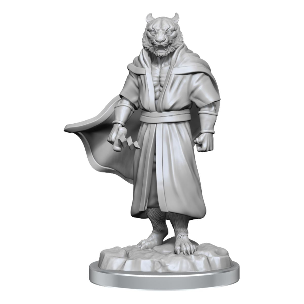 Critical Role Unpainted Miniatures Male Human Sorcerer Merchant & Tiger Demon