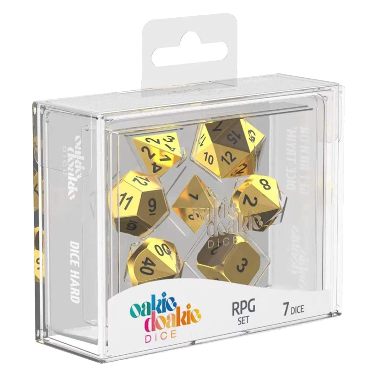 Oakie Doakie Dice RPG Set Metal Dice - Aurym 7pc