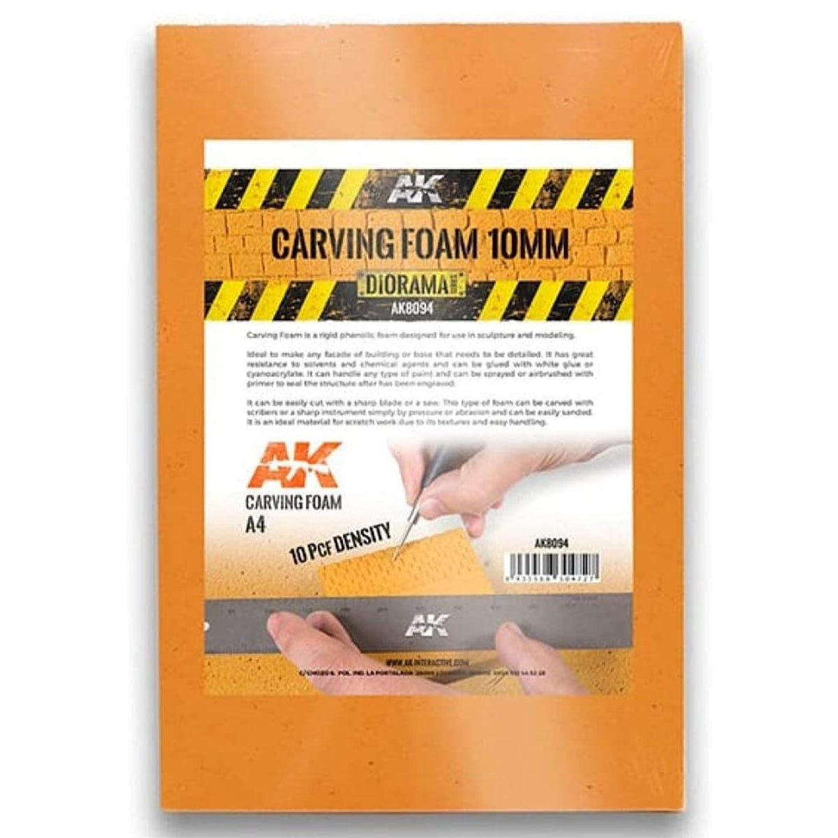 AK Interactive Building Materials Carving Foam 10mm A4