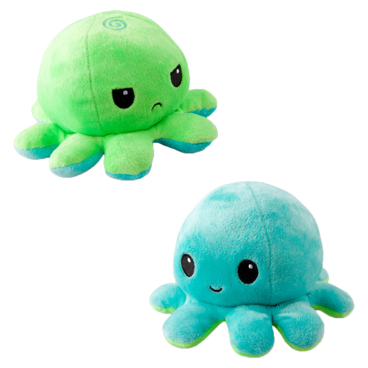 Reversible Plushie Octopus Green/Aqua