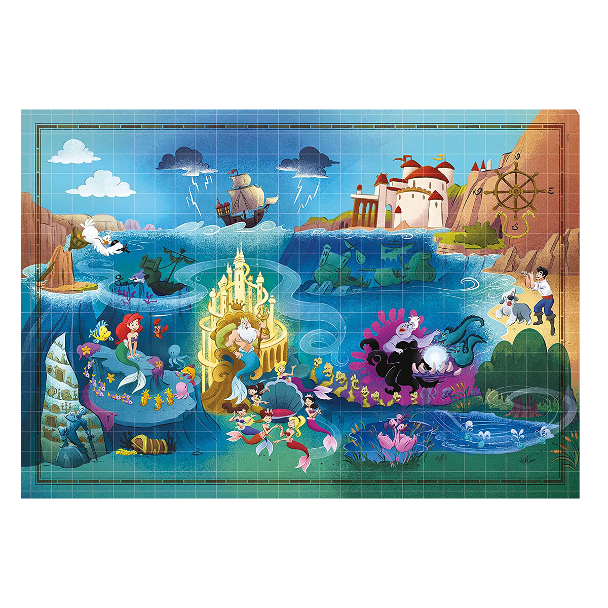 Clementoni Puzzle The Little Mermaid Story Maps 1000 pieces