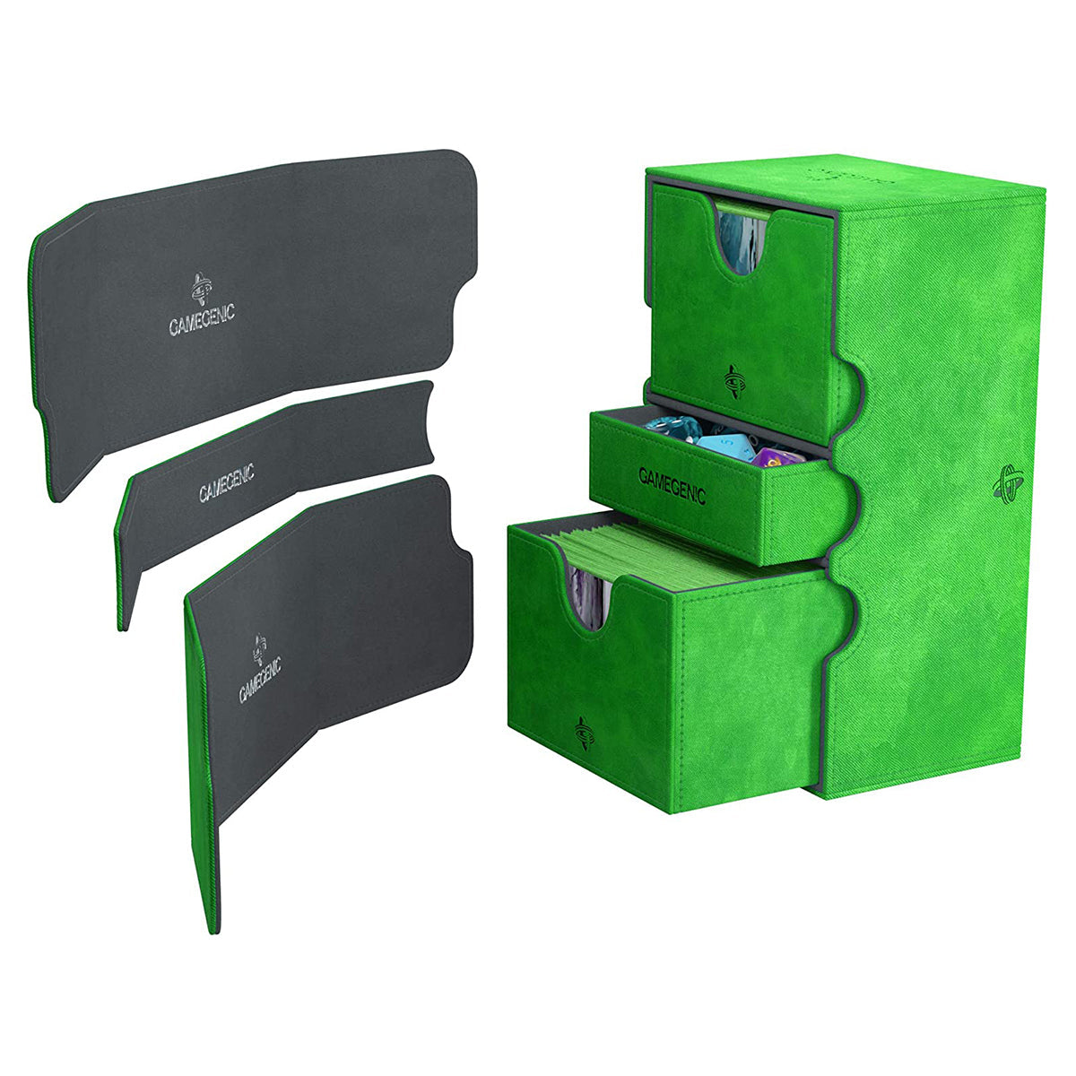 Gamegenic Stronghold 200+ Convertible Green Deck Box