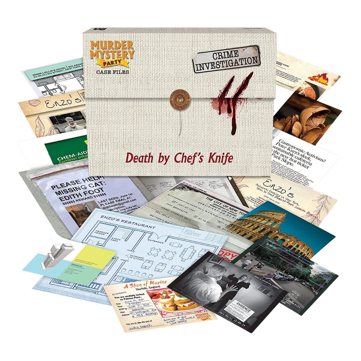 Murder Mystery Party Case Files: Death by Chef's Knife