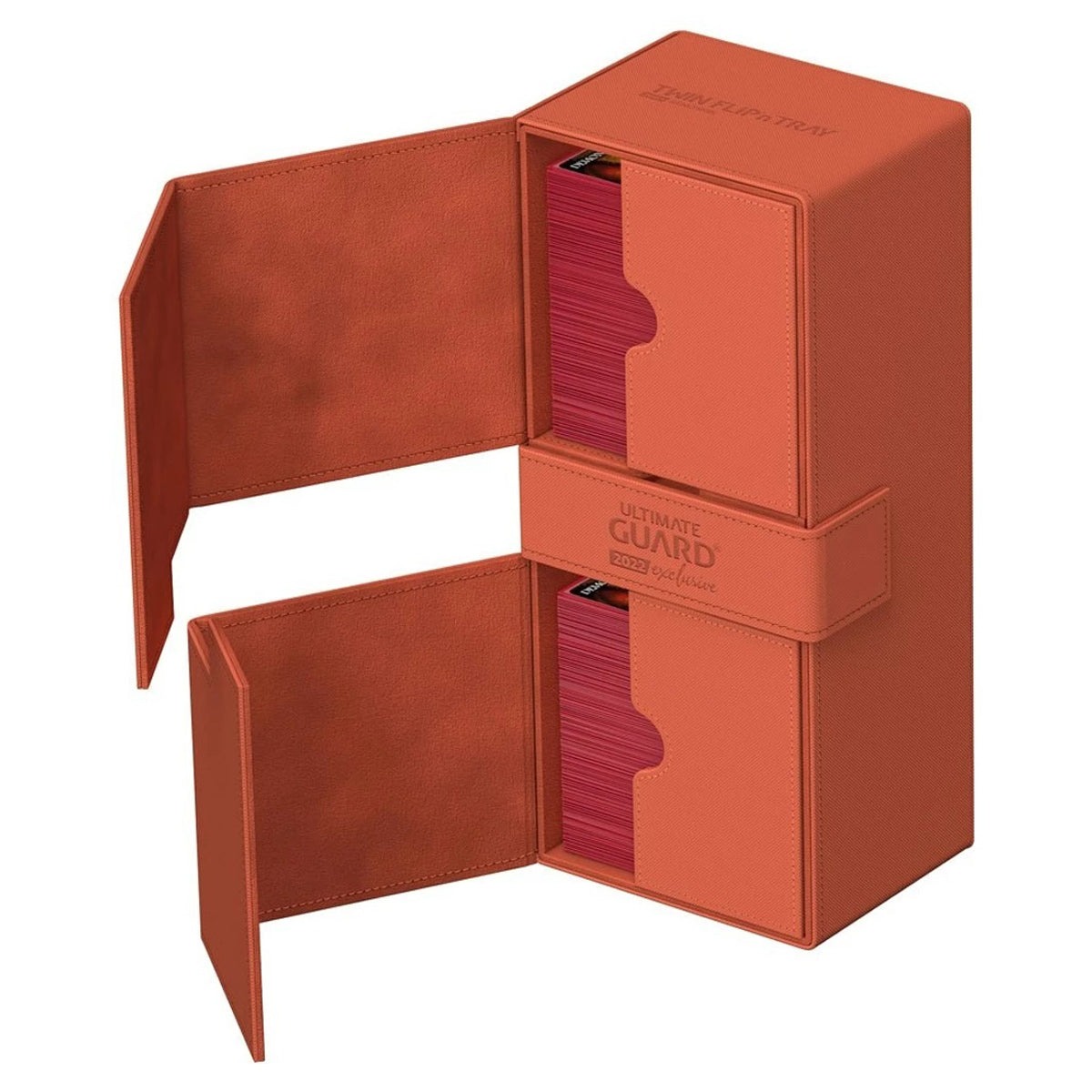 Ultimate Guard Twin Flip n Tray Deck Case 266+ Xenoskin 2022 Exclusive Dark Orange Deck Box