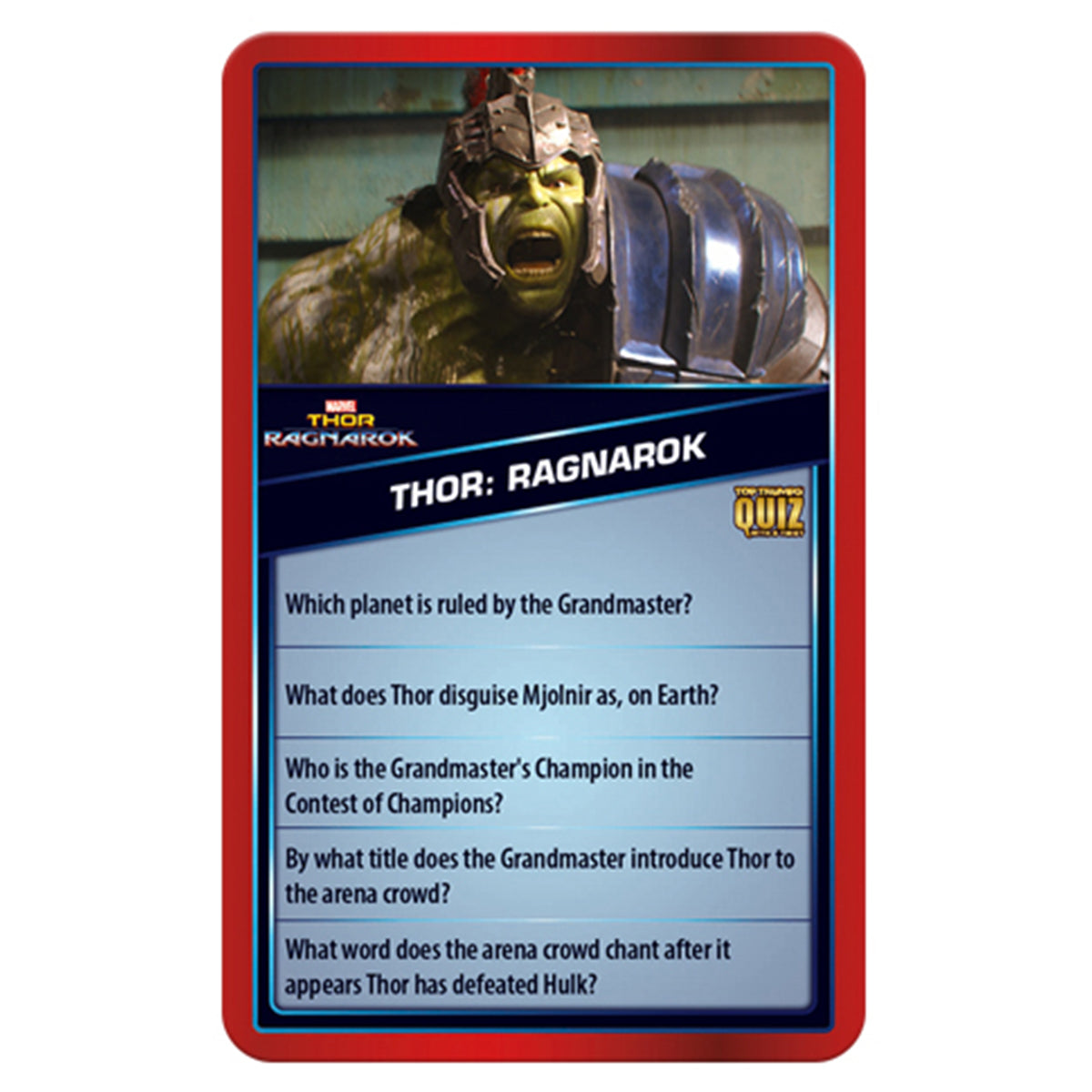 Marvel Cinematic Universe Top Trumps Quiz