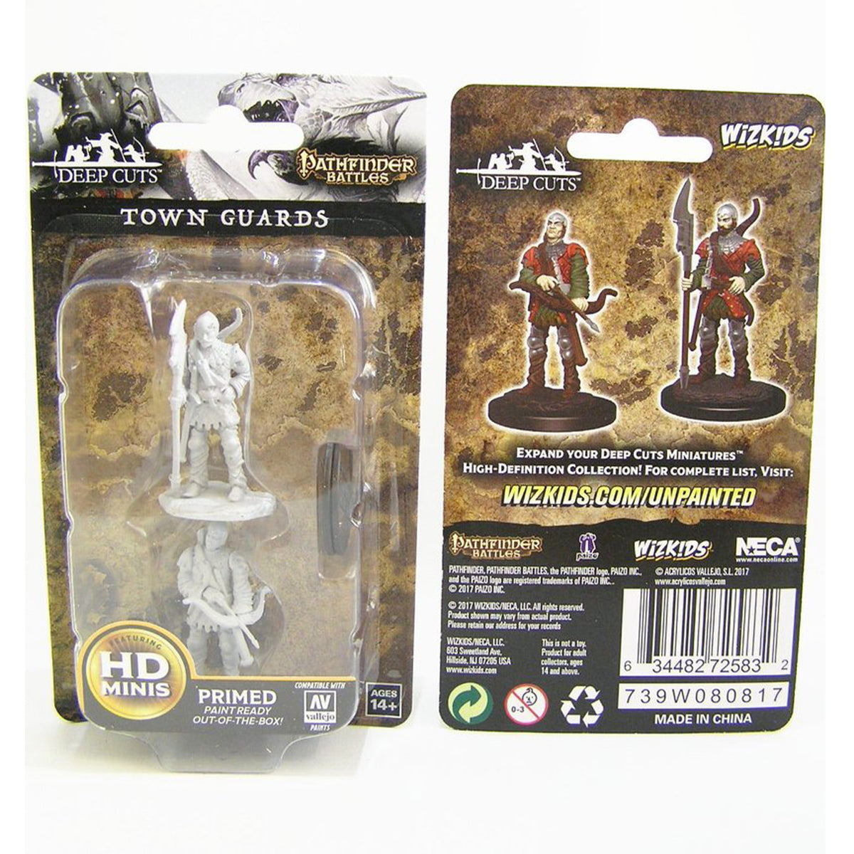 Pathfinder Deep Cuts Unpainted Miniatures Town Guards