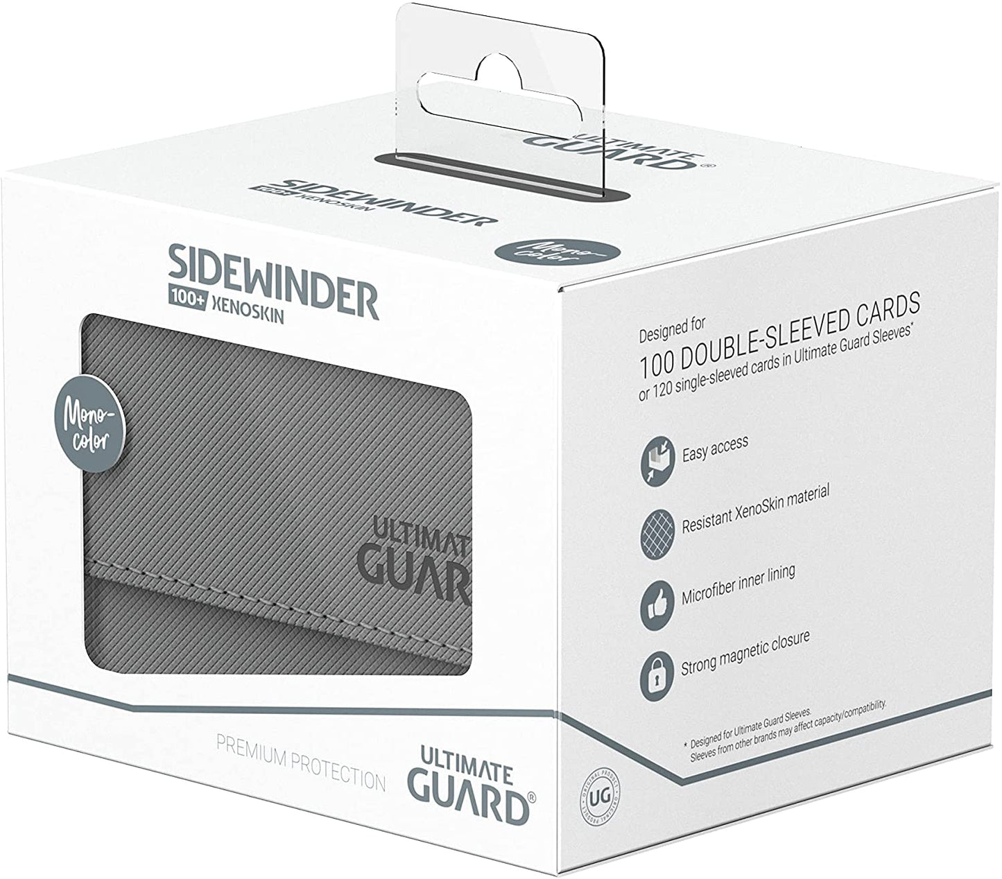 Ultimate Guard Sidewinder 100+ Xenoskin Monocolor Grey Deck Box