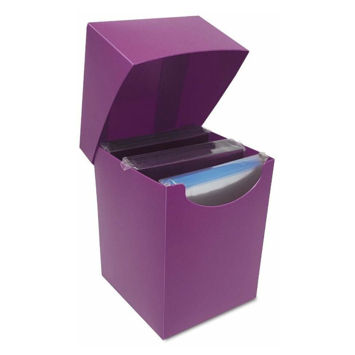 BCW Deck Case Box, Deck Protectors and Inner Sleeves Standard Elite2 Combo Pack Glossy Mulberry