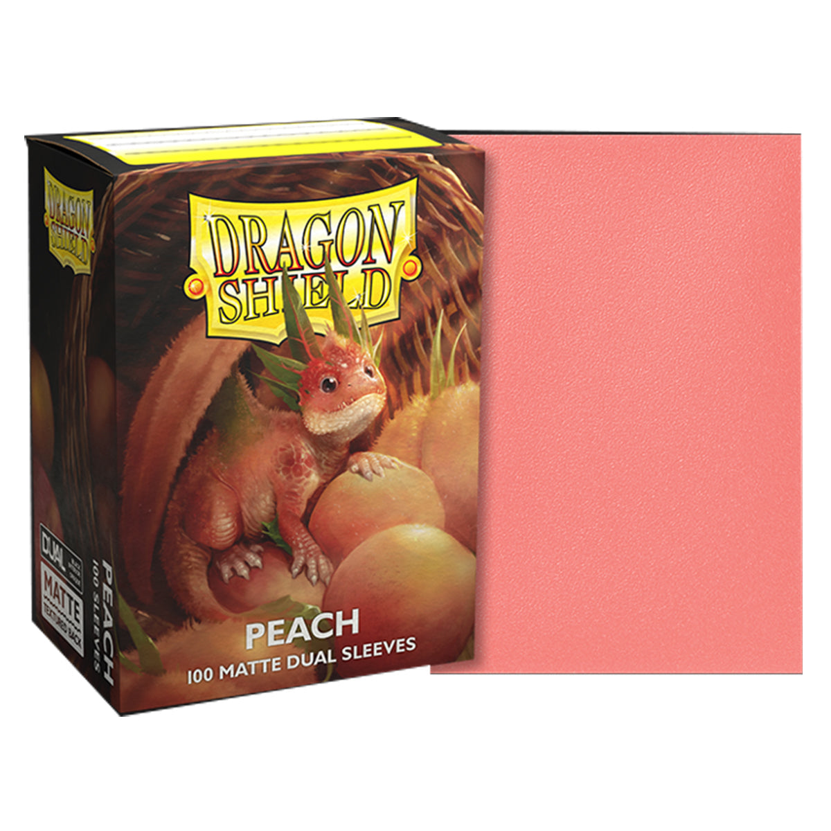 Dragon Shield Standard Size Dual Matte Peach Piip Sleeves 100ct