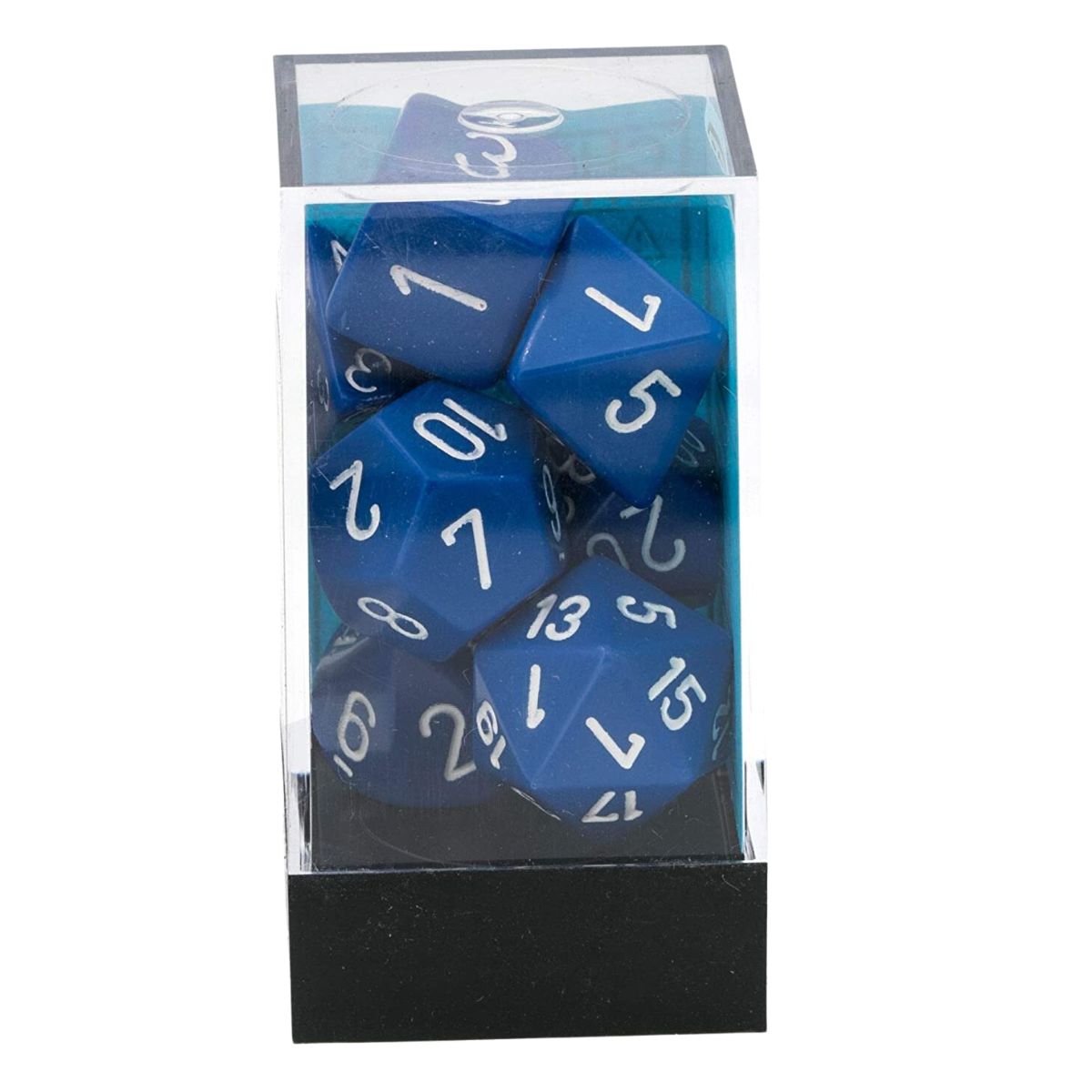 Chessex CHX 25406 Opaque Polyhedral Blue/white 7-Die Set