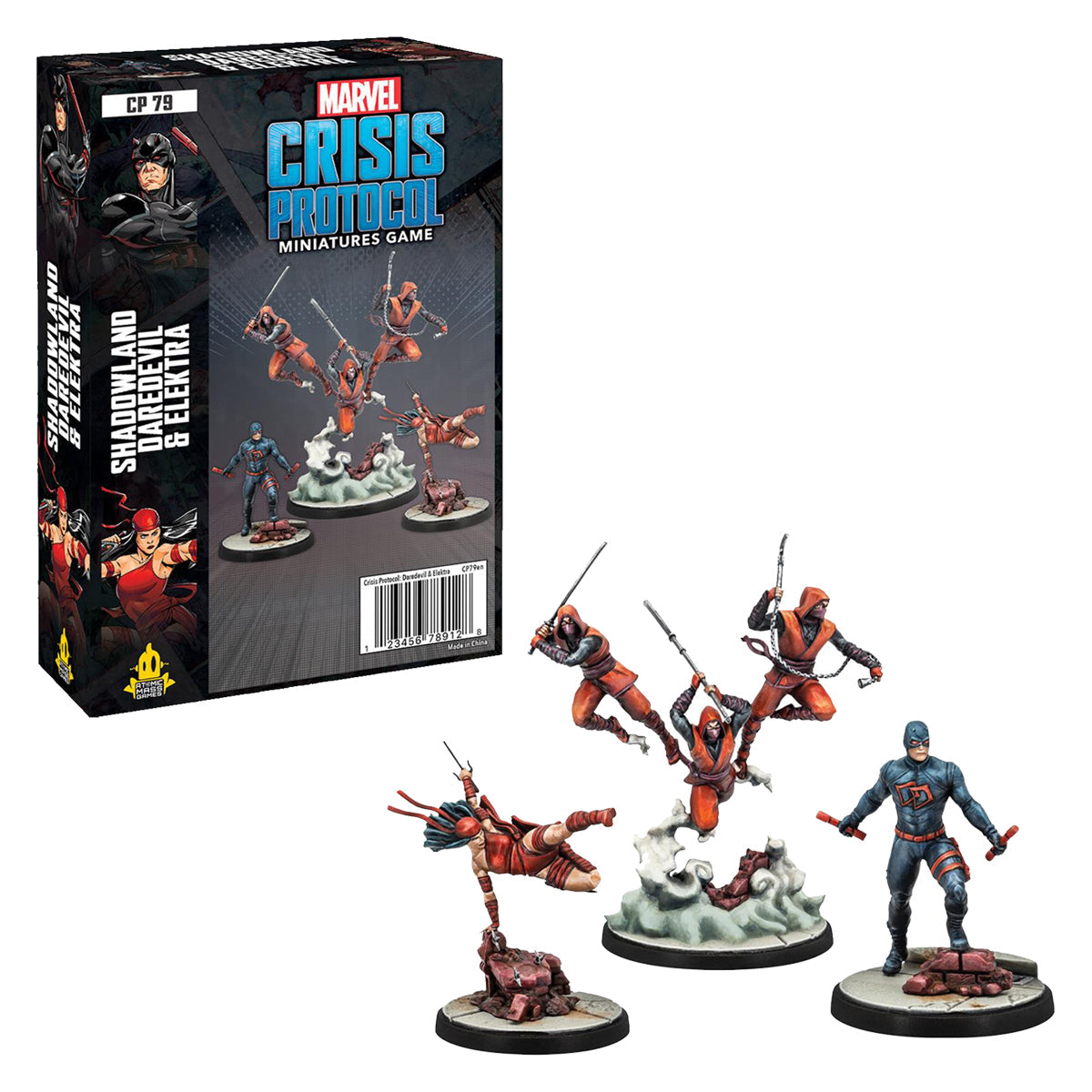 Marvel Crisis Protocol Shadowland Daredevil and Elektra with Hand Ninjas