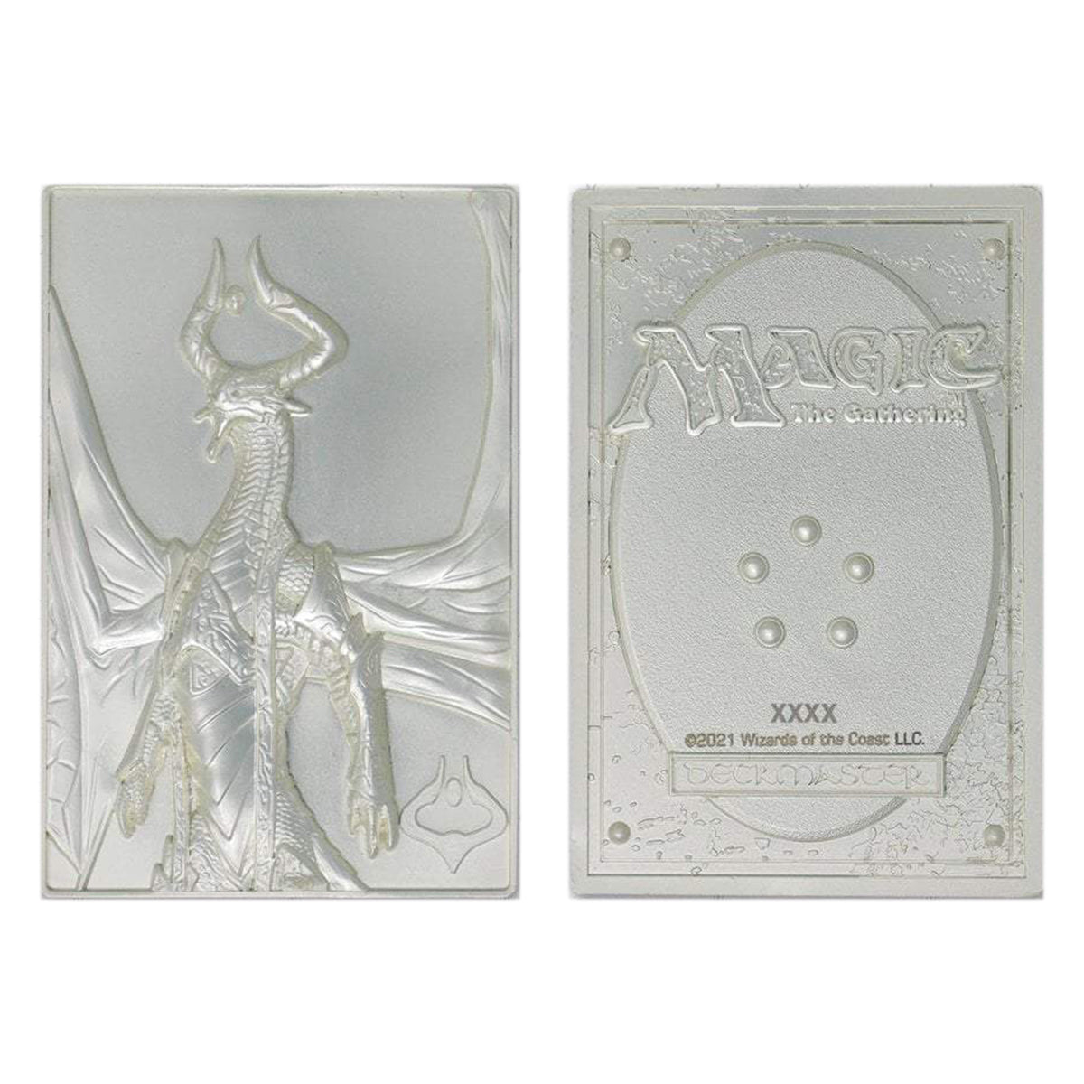 Magic the Gathering Limited Edition Silver Plated Nicol Bolas Metal Collectible