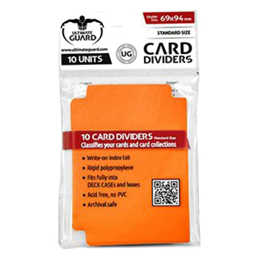 Ultimate Guard Card Dividers Standard Size Orange 10ct