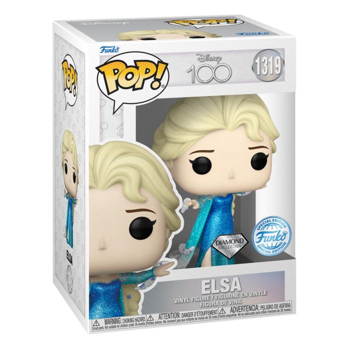 Disney 100th - Elsa Diamond Glitter Pop! Vinyl