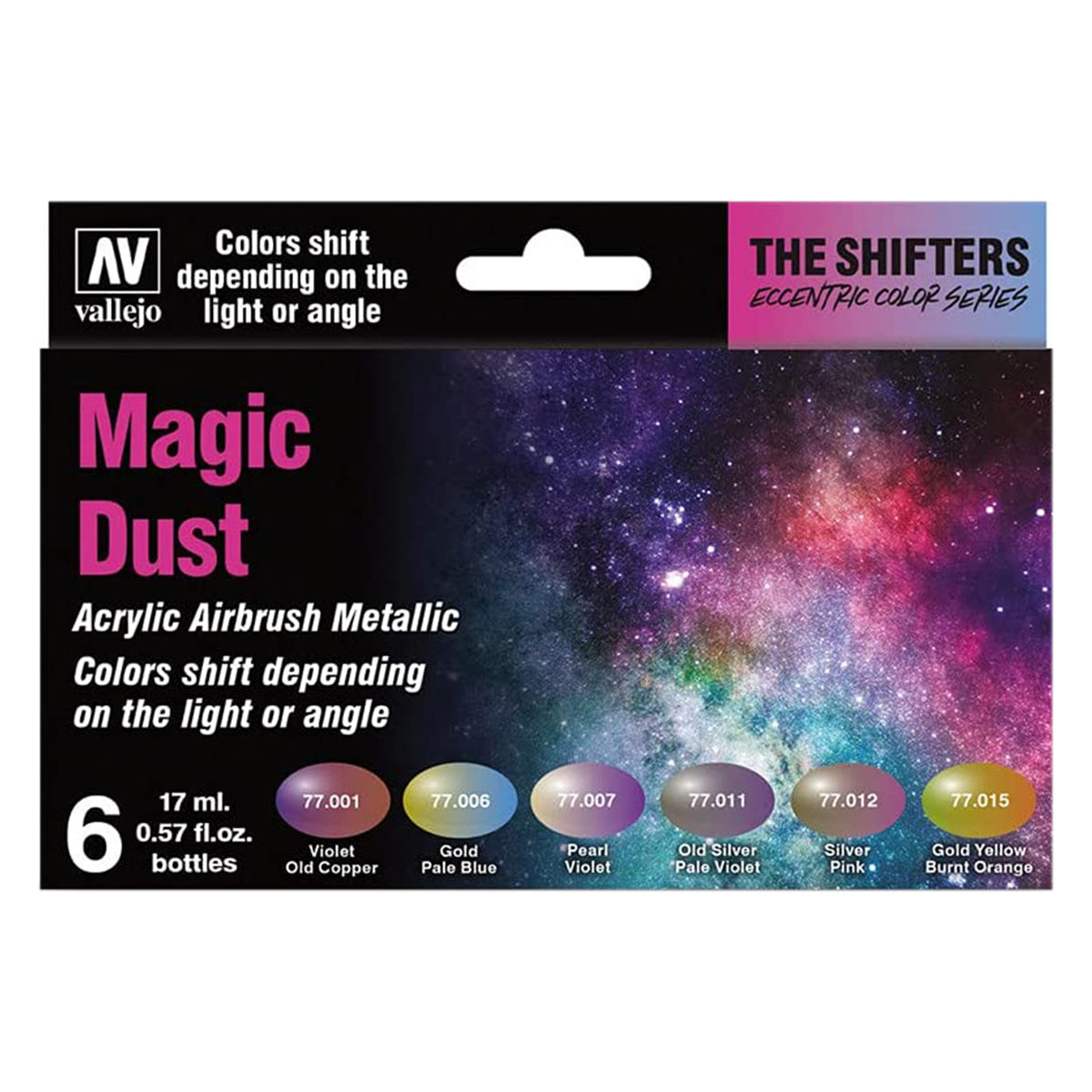 Vallejo Eccentric The Shifters Magic Dust 6 Colour Set Acrylic Airbrush Paint