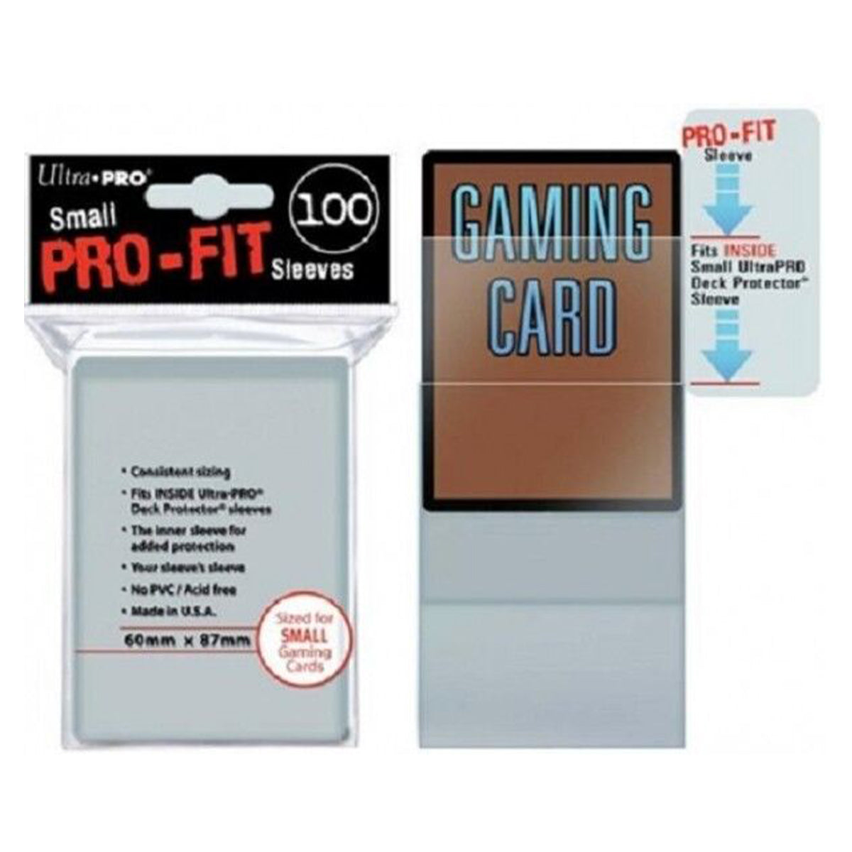 ULTRA PRO Card Sleeves Pro-Fit Small 60 x 87 100ct Yugioh