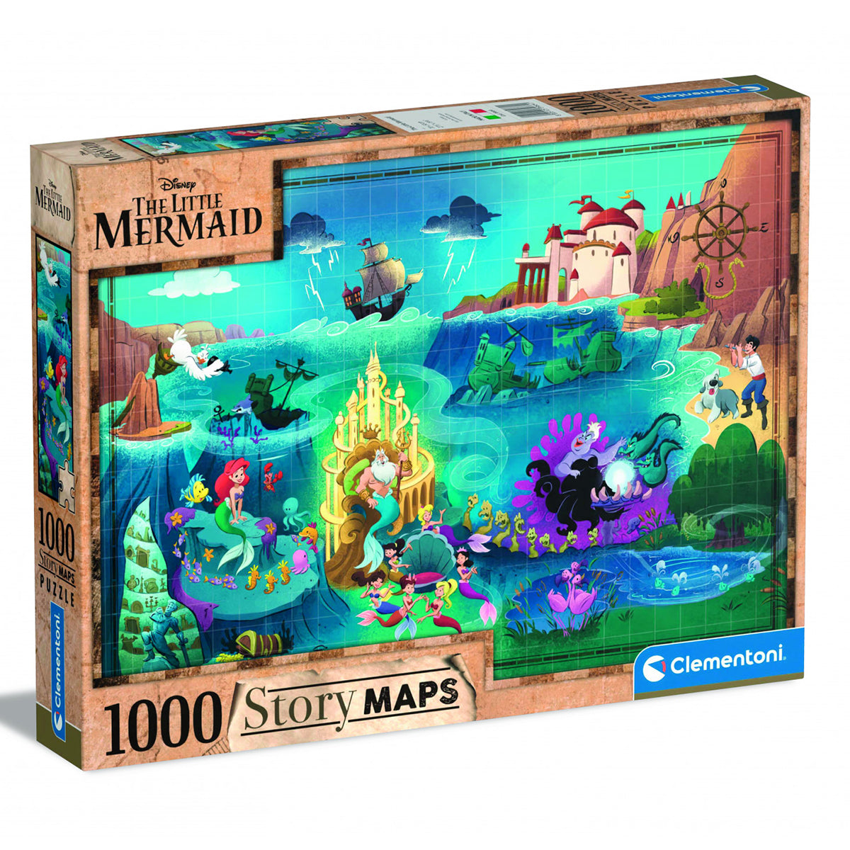 Clementoni Puzzle The Little Mermaid Story Maps 1000 pieces