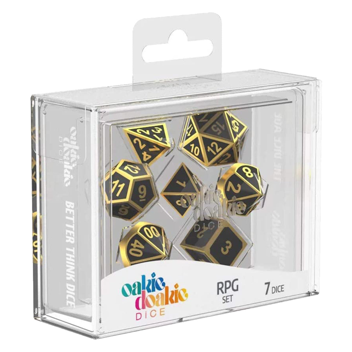 Oakie Doakie Dice RPG Set Metal Dice - Alchemy Gold 7pc