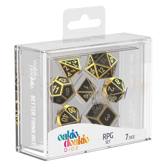 Oakie Doakie Dice RPG Set Metal Dice - Alchemy Gold 7pc
