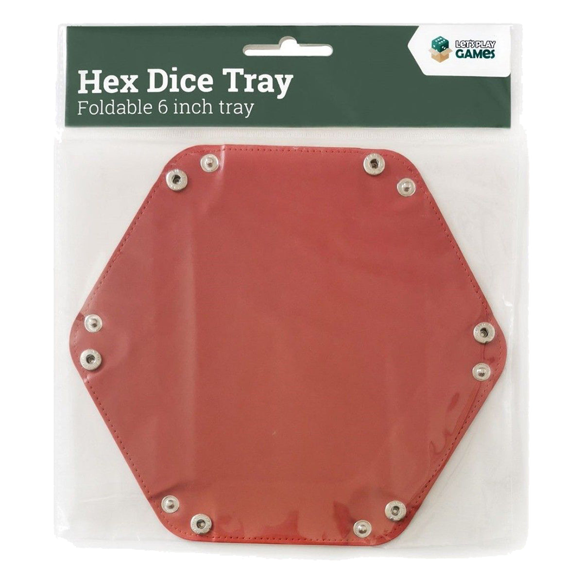 Hex Dice Tray 6" Red
