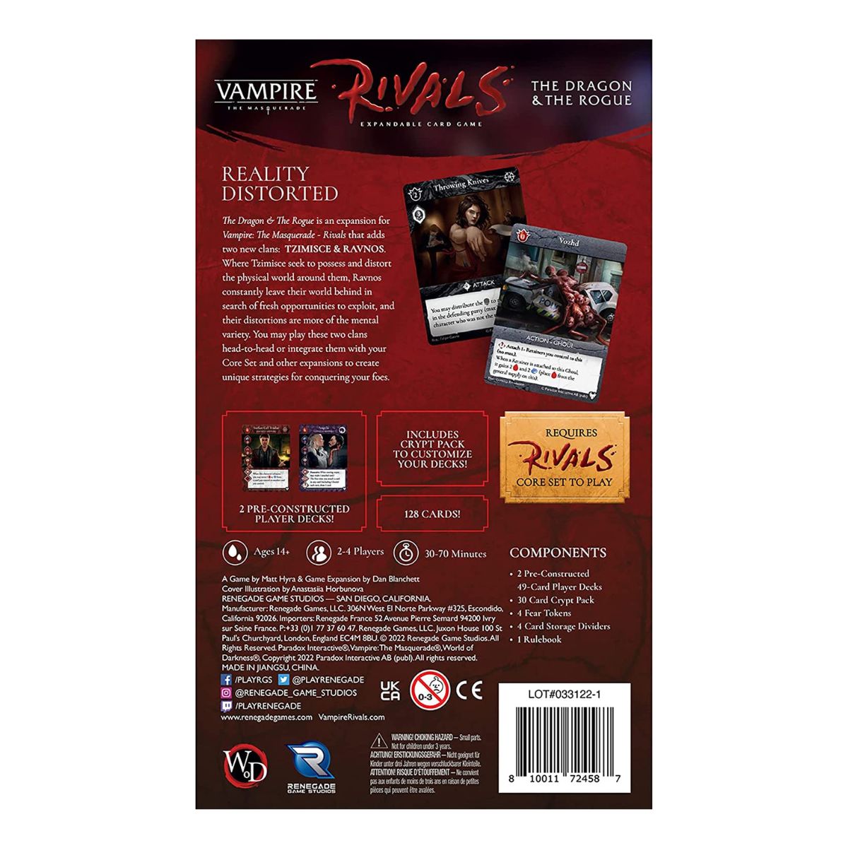 Vampire: The Masquerade Rivals Expandable Card Game - The Dragon & the Rogue