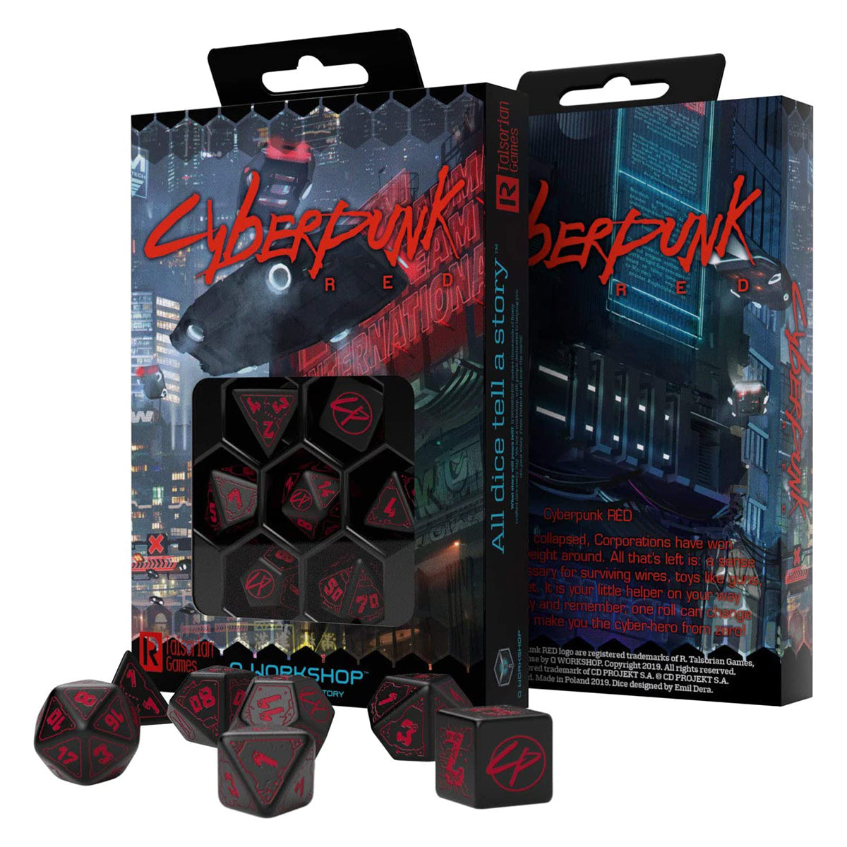 Cyberpunk Red RPG Dice Set