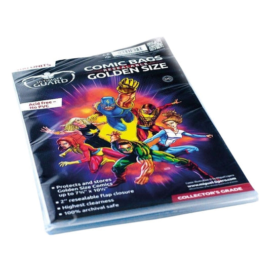 Ultimate Guard Comic Bags Resealable Golden Size 100ct