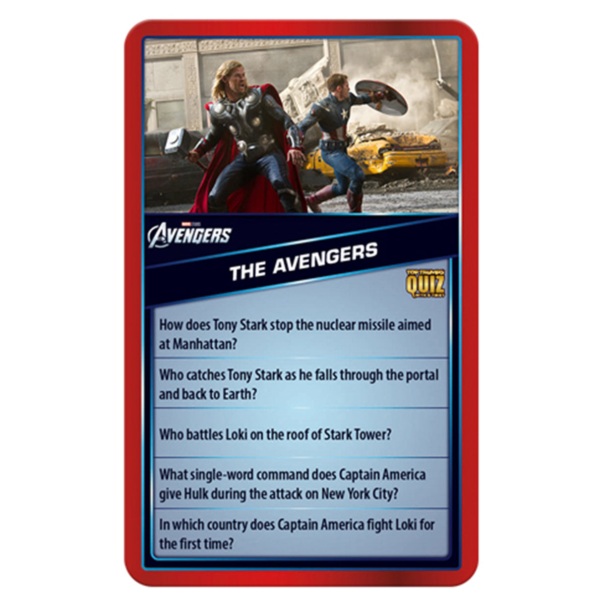 Marvel Cinematic Universe Top Trumps Quiz