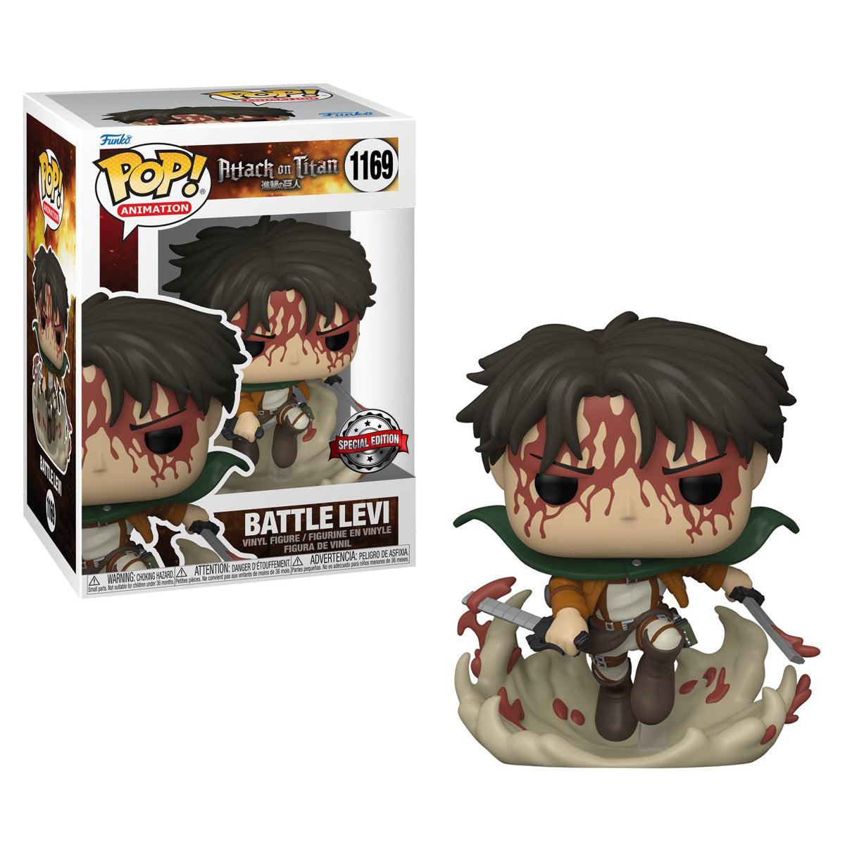 Attack on Titan - Levi Battle Blood-Splattered Pop! Vinyl