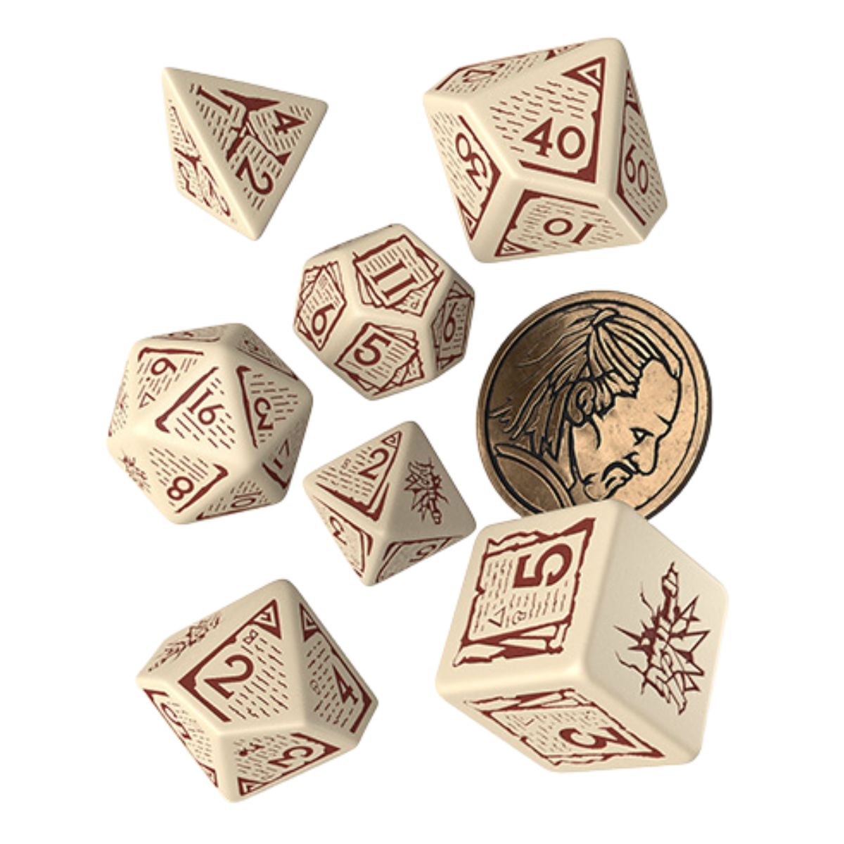 Witcher Dice Set Vesemir The Old Wolf
