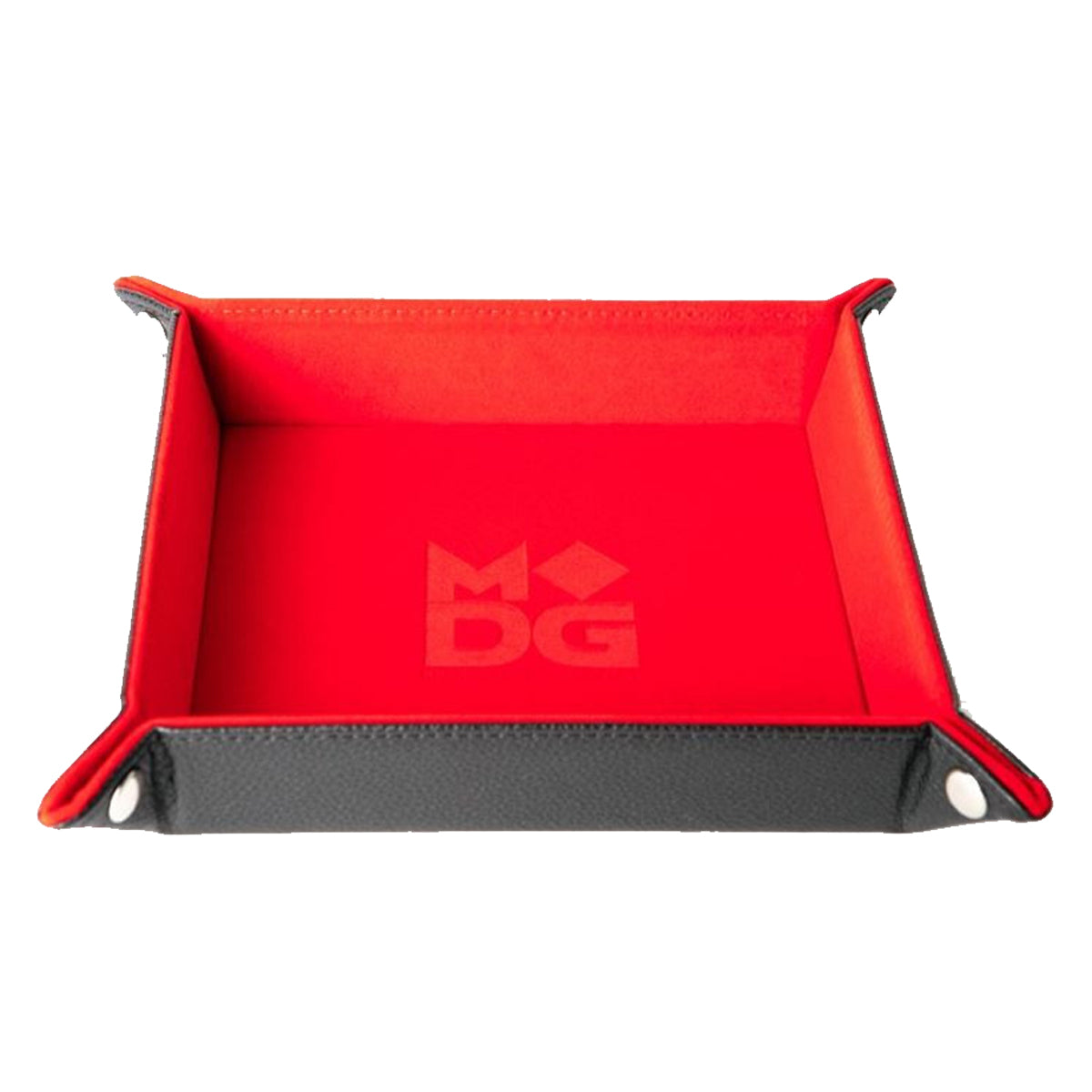 MDG Velvet Folding Dice Tray - Red (10"x10")