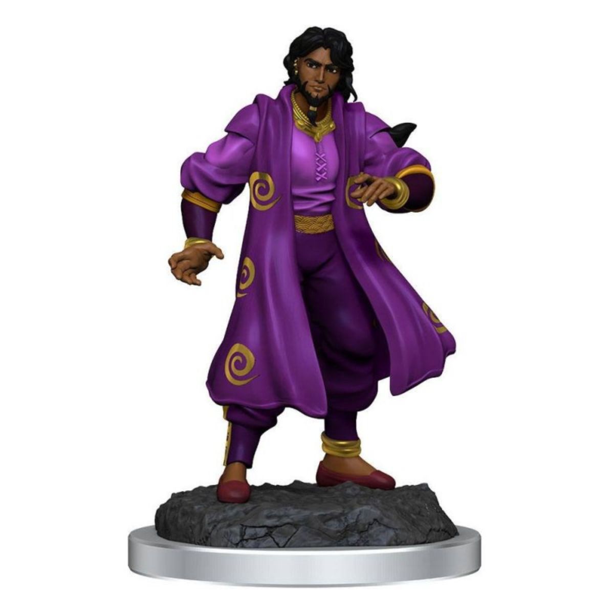 Critical Role Unpainted Miniatures Male Human Sorcerer Merchant & Tiger Demon