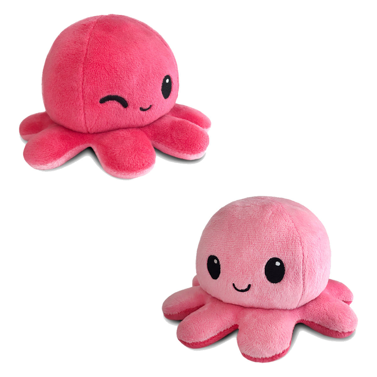Reversible Plushie Octopus Happy/Wink