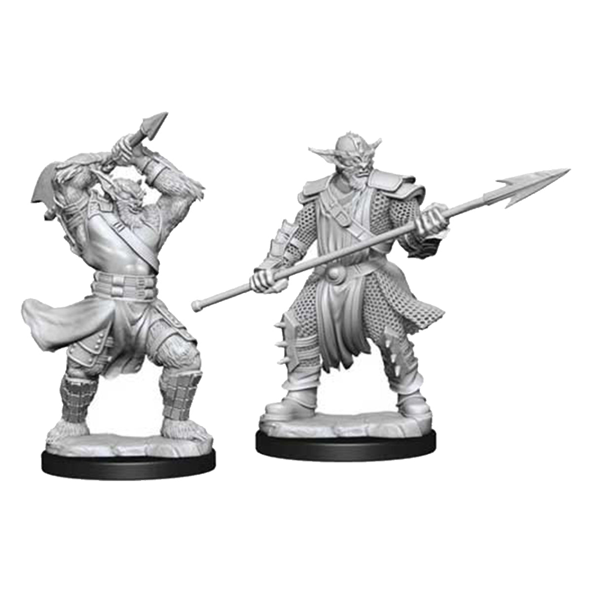 Critical Role Unpainted Miniatures Bugbear Fighter Male 2ct
