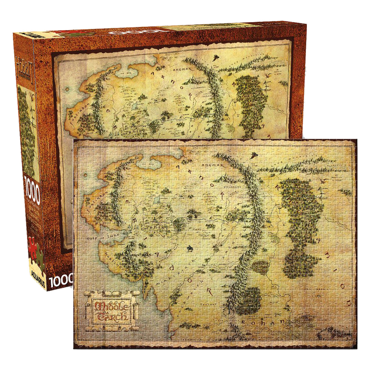 Aquarius Puzzle The Hobbit Middle Earth Map Puzzle 1000 pieces