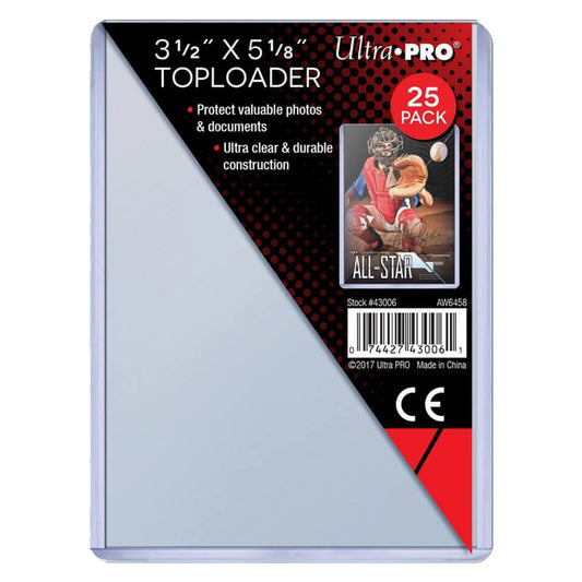 ULTRA PRO 3-1/2" X 5-1/8" Toploader 25ct