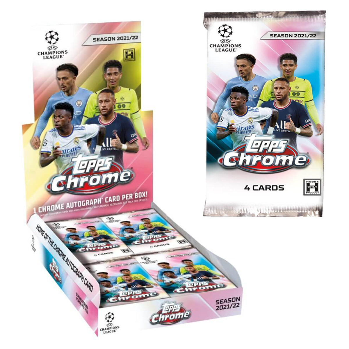 TOPPS 2022 UEFA Champions League Chrome Hobby Collection Box
