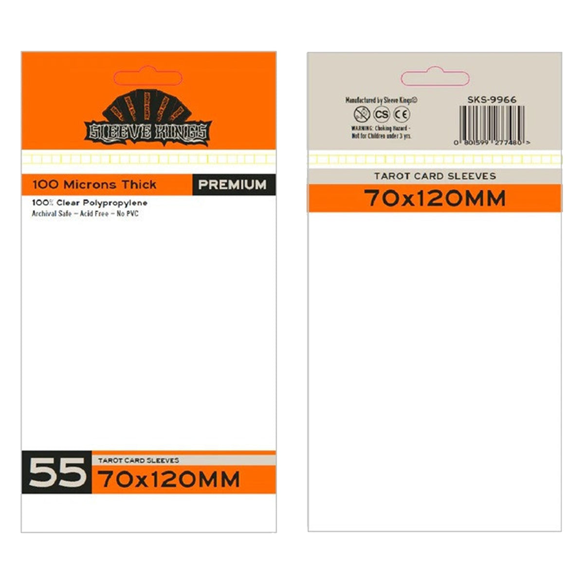 Sleeve Kings Board Game Sleeves Tarot 70mm x 120mm 55pc