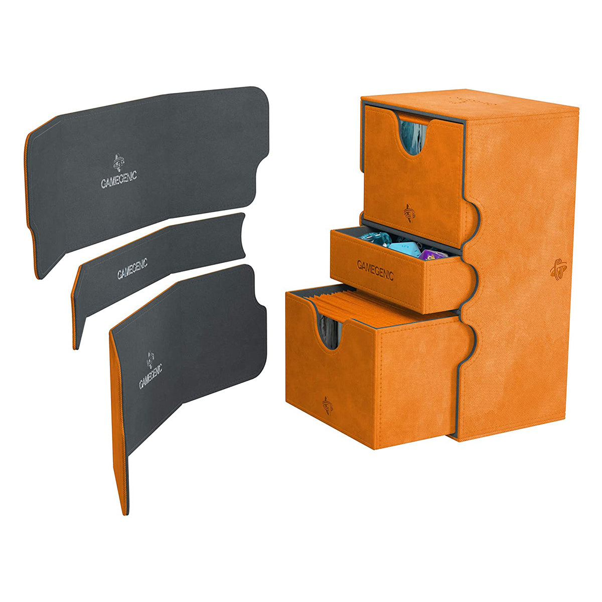 Gamegenic Stronghold 200+ Convertible Orange Deck Box