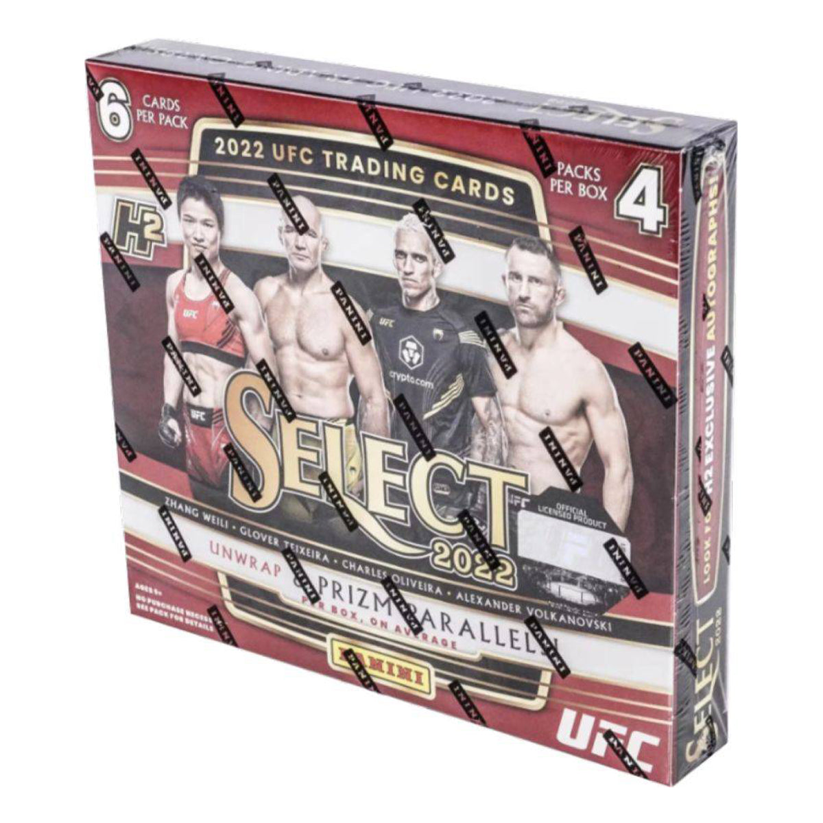 PANINI UFC 2022 Select H2 UFC Cards Box w/ 4 packs