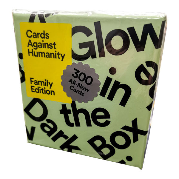Cards Against Humanity Family Edition First Expansion Glow In The Dark Box