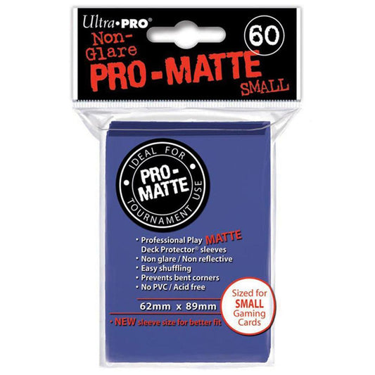ULTRA PRO Deck Protector Sleeves Pro Matte Non-Glare Blue Small 60ct 62 x 89 mm