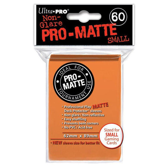 ULTRA PRO Deck Protector Sleeves Pro Matte Orange Small 60ct 62 x 89 mm