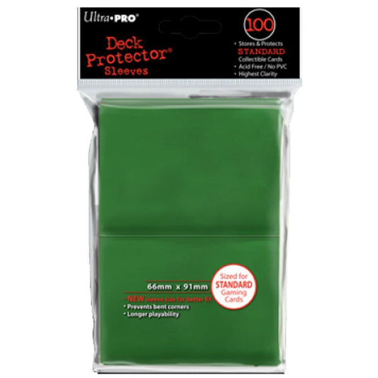 ULTRA PRO Deck Protector Sleeves Standard 100ct 66 x 91 Green